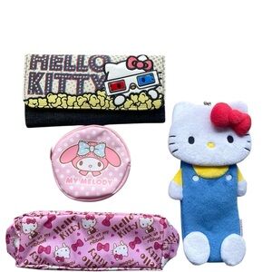 Hello Kitty Popcorn Wallet , plush coin purse, pencil case, Melody coin purse